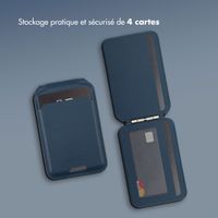 Accezz Portefeuille en cuir avec support - Compatible avec MagSafe et Qi2 - Nightfall Blue