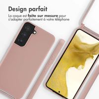 imoshion Coque en silicone avec cordon Samsung Galaxy S22 - Sand Pink