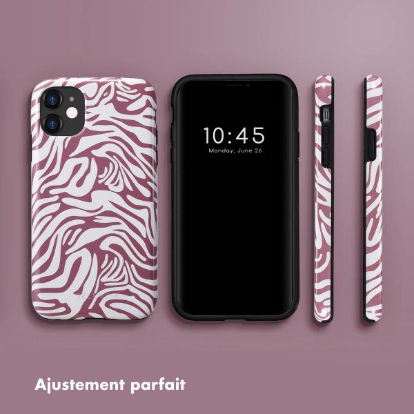 Selencia Coque arrière Vivid Tough iPhone 11 - Trippy Swirl Dark Rose