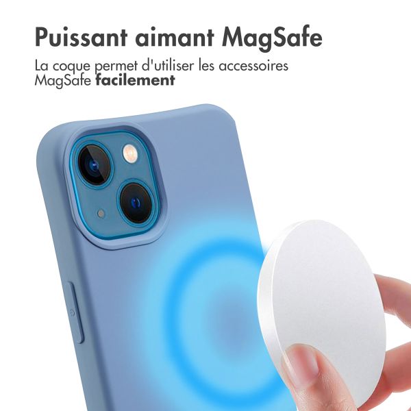 imoshion Coque de couleur avec cordon amovible MagSafe iPhone 13 - Ash Blue