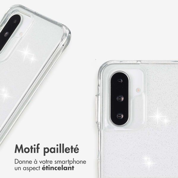 imoshion Coque arrière transparente Pailletée Samsung Galaxy A36 / A56 - Argent