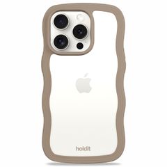 Holdit Coque Wavy iPhone 14 Pro Max - Mocha Brown / Transparent