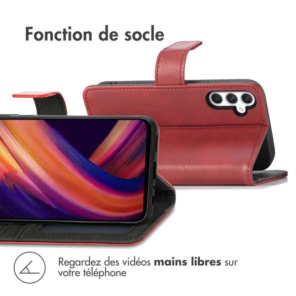 imoshion Étui de téléphone portefeuille Luxe Samsung Galaxy A25 (5G) - Rouge