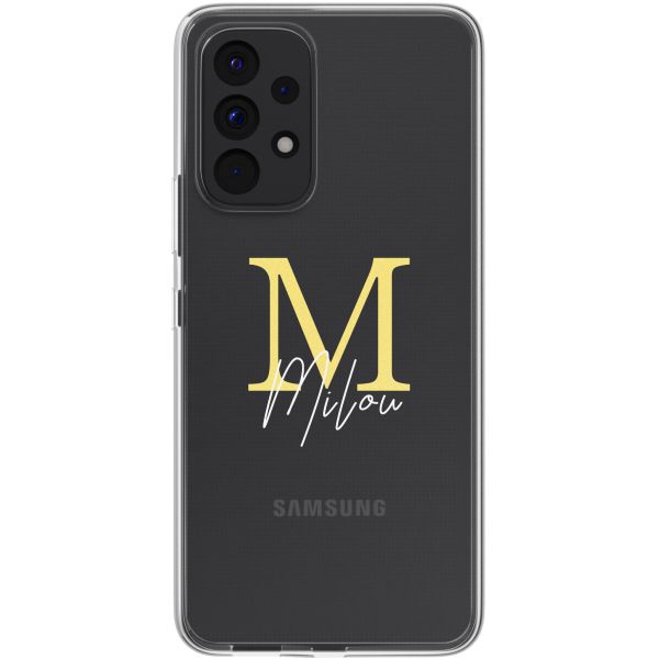 Coque personnalisée avec une lettre Samsung Galaxy A53 - Transparent