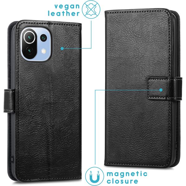 imoshion Étui de télephone portefeuille Xiaomi Mi 11 Lite (5G/4G) / 11 Lite 5G NE - Noir