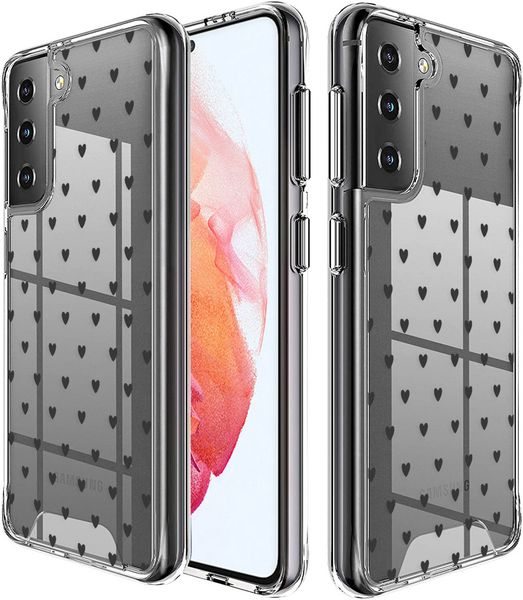 imoshion Coque Design Samsung Galaxy S21 - Hearts All Over Black