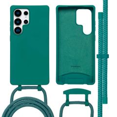 imoshion Coque arrière Color avec cordon amovible et MagSafe Samsung Galaxy S25 Ultra - Vert foncé