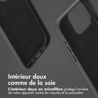 Accezz Étui de télephone portefeuille en cuir 2-en-1 avec MagSafe Apple iPhone 15 Pro - Onyx Black