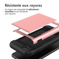 imoshion Coque arrière avec porte-cartes Apple iPhone SE (2022 / 2020) / 8 / 7 - Rose Doré