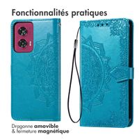 imoshion Etui de télephone Mandala Motorola Edge 50 Fusion - Turquoise