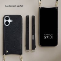 Selencia Coque de télephone Nova avec cordon et porte-cartes Apple iPhone 17 - Noir
