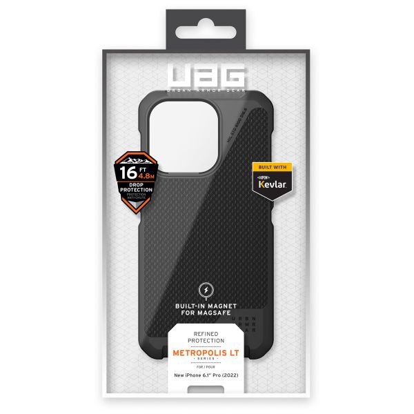 UAG Coque Metropolis LT MagSafe Apple iPhone 14 Pro - Kevlar Black