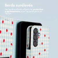 imoshion Étui de télephone portefeuille Design Samsung Galaxy S25 - Cherry Check