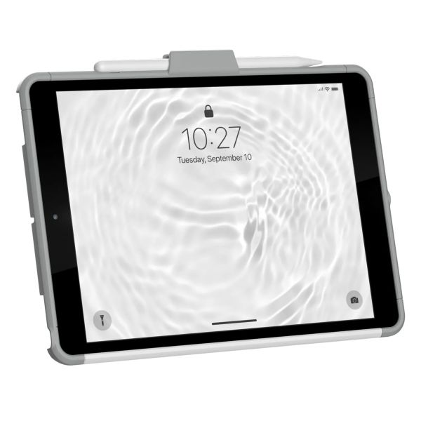 UAG Coque tablette Scout Healthcare avec strap Apple iPad 9 (2021) 10.2 pouces / iPad 8 (2020) 10.2 pouces / iPad 7 (2019) 10.2 pouces - Blanc / Gris