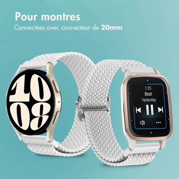 imoshion Bracelet tissée en nylon - Connexion universelle 20 mm - Blanc