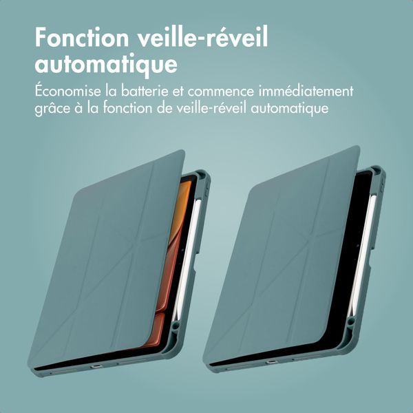 imoshion Coque tablette Origami Apple iPad 11 (2025) 11 pouces A16 / iPad 10 (2022) 10.9 pouces - Vert foncé