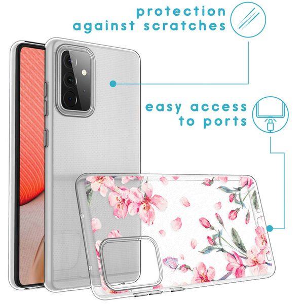 imoshion Coque Design Samsung Galaxy A72 - Fleur - Rose