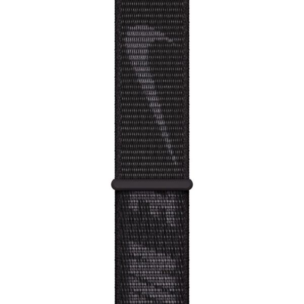Apple Bracelet Nike Sport Loop Apple Watch Series 1 t/m 9 / SE (38/40/41 mm) | Series 10 / 11 (42 mm) - Black / Grey
