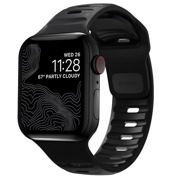 Nomad Bracelet Sport FKM Apple Watch Series 1 á 10 / SE / Ultra (2) (44/45/46/49 mm) - Noir