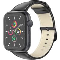 imoshion Bracelet Classic en cuir Apple Watch Series 1 t/m 9 / SE (38/40/41 mm) | Series 10 / 11 (42 mm) - Noir
