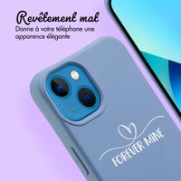 Coque de couleur personnalisée MagSafe avec cordon amovible  et cœur élégant iPhone 13 - Ash Blue