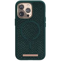 Njorð Collections Coque Salmon Leather MagSafe iPhone 13 Pro - Dark Green