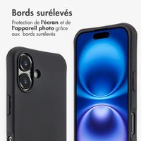 imoshion Coque arrière Color avec cordon amovible et MagSafe Apple iPhone 16 - Noir