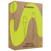 imoshion Braided USB-C vers câble USB-C - 3 mètre - Blanc