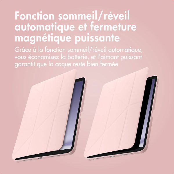 imoshion Coque tablette Origami Samsung Galaxy Tab A9 Plus - Rose