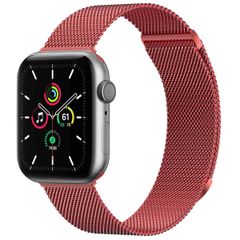 imoshion Bracelet magnétique milanais Apple Watch Series 1 - 9 / SE (38/40/41 mm) | Series 10 / 11 (42 mm) - Taille M - Rouge