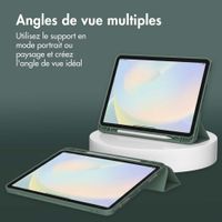 Accezz Coque tablette portefeuille Smart Silicone Apple iPad 11 (2025) 11 pouces A16 / iPad 10 (2022) 10.9 pouces - Vert foncé