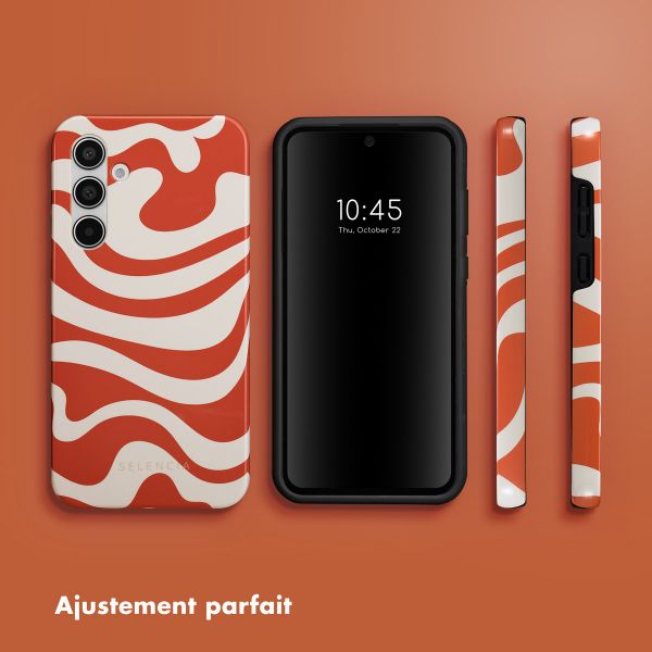 Selencia Coque arrière Vivid Samsung Galaxy A55 - Dream Swirl Orange