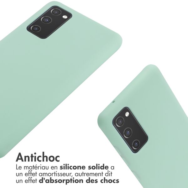 imoshion ﻿Coque en silicone avec cordon Samsung Galaxy S20 FE - Menthe verte