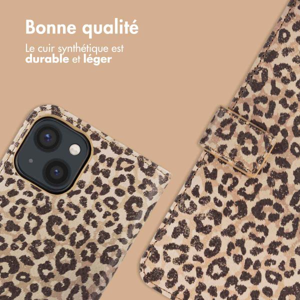 imoshion Étui de téléphone portefeuille Design iPhone 13 - Leopard Mood