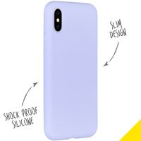 Accezz Coque Liquid Silicone iPhone X / Xs - Violet