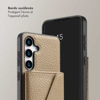 Selencia Coque à cordon avec porte-cartes enveloppe Sera Samsung Galaxy S25 - Beige