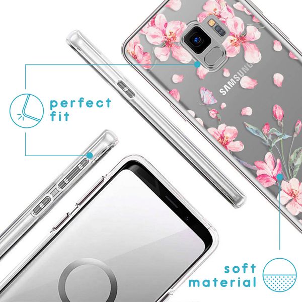 imoshion Coque Design Samsung Galaxy S9 - Fleur - Rose