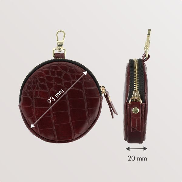 Selencia Nova Mini Pouch - Croco Burgundy