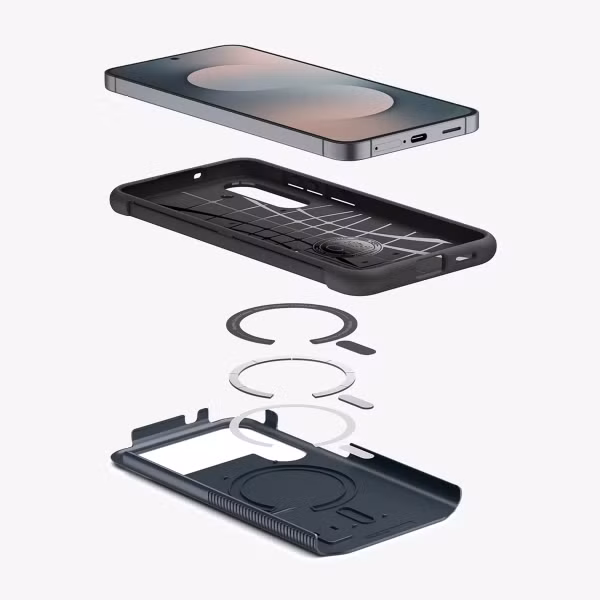 Spigen Coque Slim Armor MagSafe Samsung Galaxy S25 FE - Metal Slate
