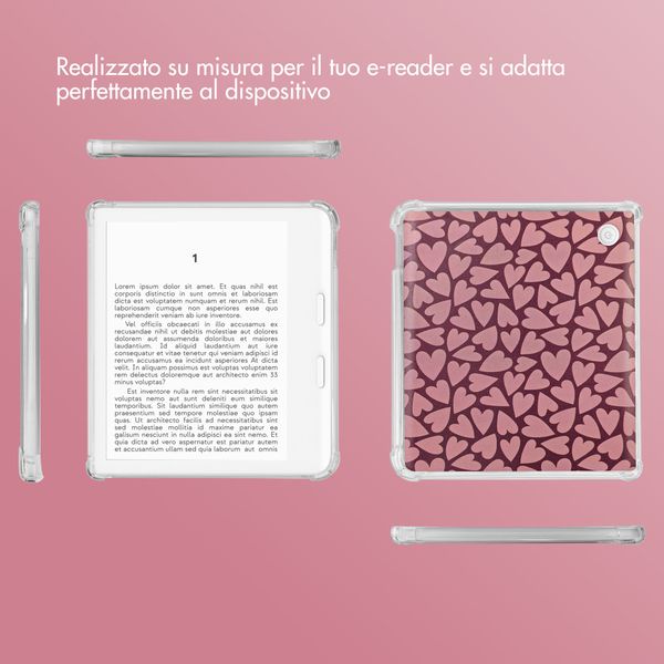 imoshion Coque Design Clear Kobo Libra Colour - Hearty Blush