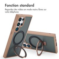 Accezz Coque Ring Stand avec MagSafe Samsung Galaxy S24 Ultra - Brown