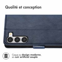 imoshion Étui de téléphone portefeuille Luxe Samsung Galaxy S23 Plus - Bleu foncé