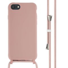 imoshion Coque en silicone avec cordon Apple iPhone SE (2022 / 2020) / 8 / 7 - Sand Pink