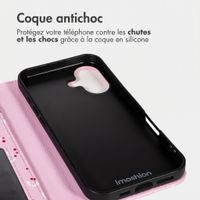 imoshion Étui de télephone portefeuille Design Apple iPhone 16 - Blush Berries