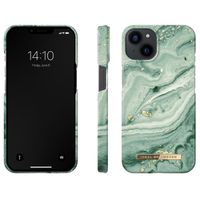 iDeal of Sweden Coque Fashion iPhone 13 - Mint Swirl Marble