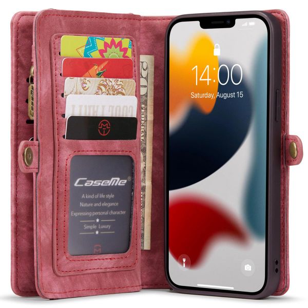 CaseMe Etui de téléphone de luxe en cuir deux iPhone 13 Pro Max