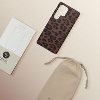 Selencia Coque Sabi imprimé panthère avec MagSafe Samsung Galaxy S25 Ultra - Mocha Brown