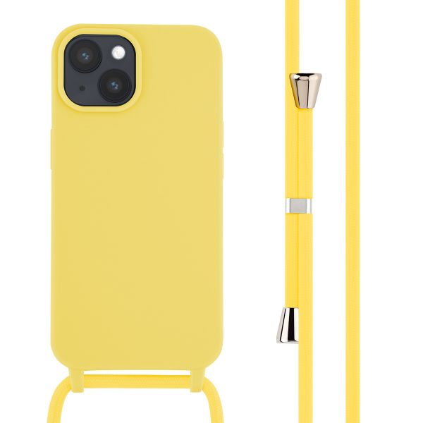 imoshion ﻿Coque en silicone avec cordon iPhone 15 - Jaune