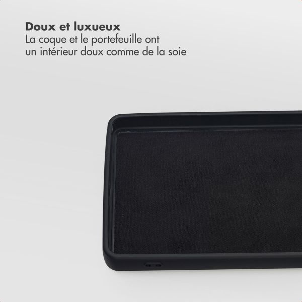 Selencia Étui portefeuille amovible Olyn avec MagSafe Samsung Galaxy S24 Ultra - Noir