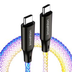 imoshion Câble de charge rapide lumineux RGB - USB-C vers USB-C - 2 mètres